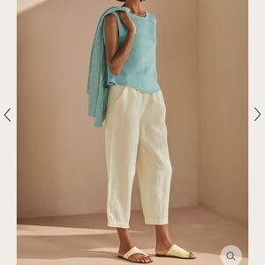 Poetry Cropped Trousers Linen Pants Women’s 14